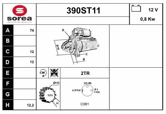 Démarreur STARTCAR 390ST11