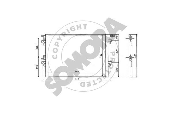 Condenseur, climatisation SOMORA 242260B