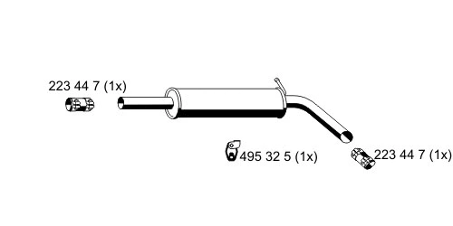 Silencieux central ERNST 645072