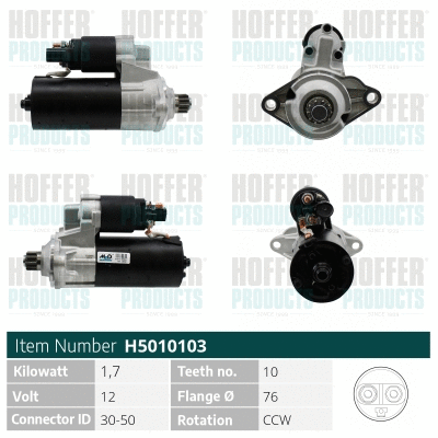 Démarreur HOFFER H5010103