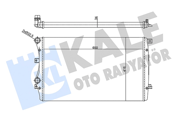 Radiateur, refroidissement du moteur KALE OTO RADYATÖR 356925