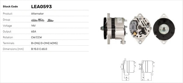 Alternateur LUSA LEA0593