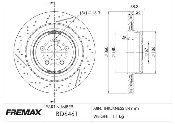 Disque de frein FREMAX BD-6461