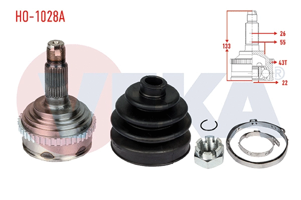 Jeu de joints, arbre de transmission VEKA HO-1028A