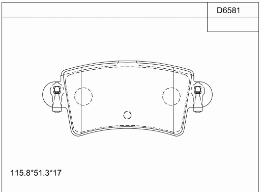 Kit de plaquettes de frein, frein à disque ASIMCO KD6581