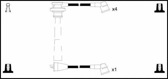 Kit de câbles d'allumage LEMARK HOES695