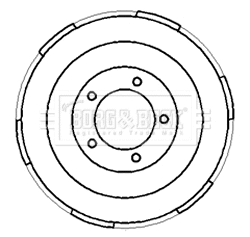 Tambour de frein BORG & BECK BBR7185