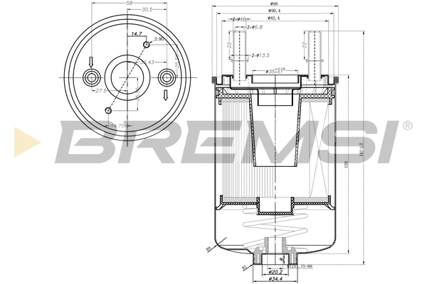 Filtre à carburant BREMSI FE0791