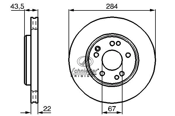 Disque de frein SCHNIEDER AUTOTECH BZS55.00006
