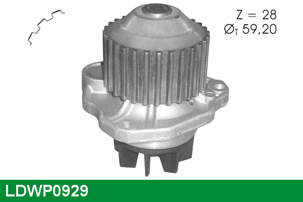 Pompe à eau, refroidissement du moteur LUCAS LDWP0929