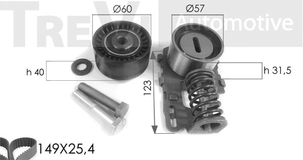 Kit de courroie crantée TREVI AUTOMOTIVE KD1022