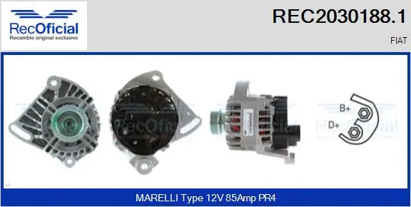 Alternateur RECOFICIAL REC2030188.1
