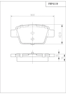 Kit de plaquettes de frein, frein à disque FI.BA FBP4119