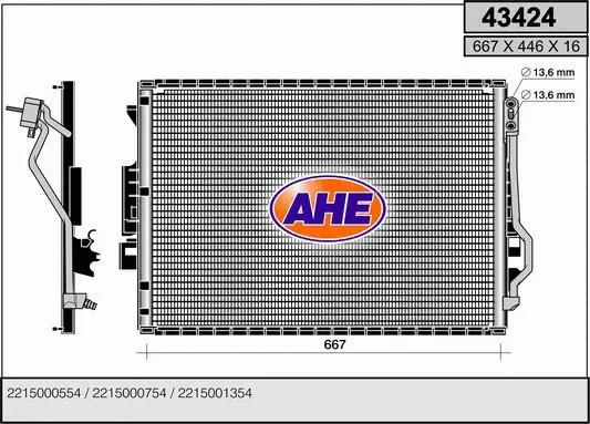 Condenseur, climatisation AHE 43424