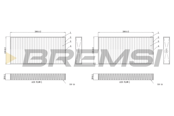 Filtre, air de l'habitacle BREMSI FC0859