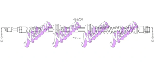 Flexible de frein KAWE H6650