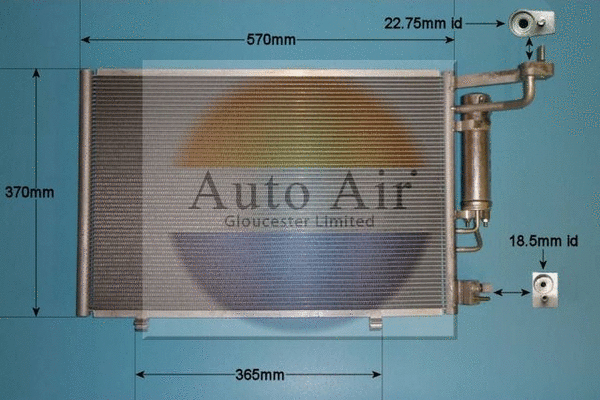 Condenseur, climatisation AUTO AIR GLOUCESTER 16-1397