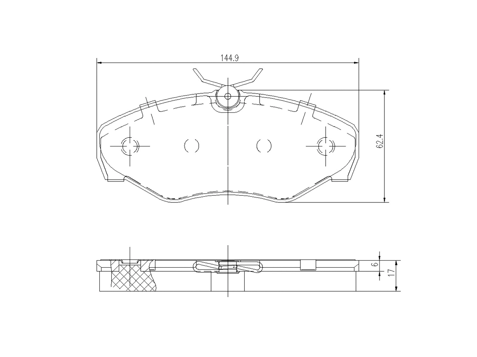 Kit de plaquettes de frein, frein à disque A.Z. Meisterteile AZMT-44-022-1456