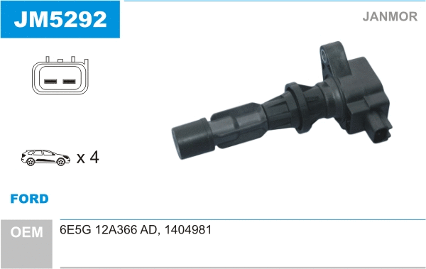 Bobine d'allumage JANMOR JM5292