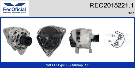 Alternateur RECOFICIAL REC2015221.1