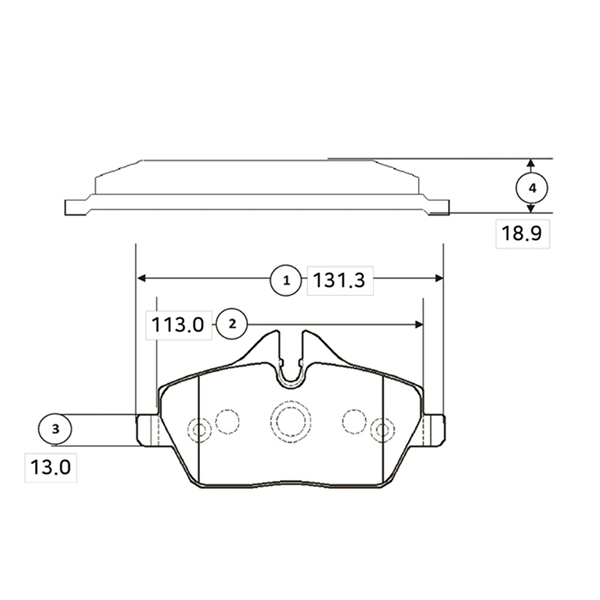 Kit de plaquettes de frein, frein à disque CTR GK0025