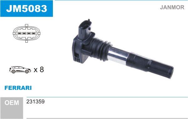 Bobine d'allumage JANMOR JM5083