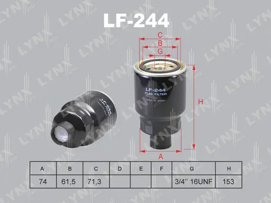 Filtre à carburant LYNXAUTO LF-244