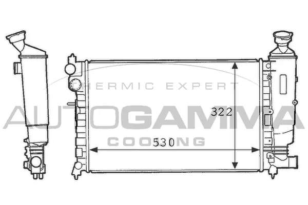 Radiateur, refroidissement du moteur AUTOGAMMA 100734