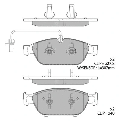 Kit de plaquettes de frein, frein à disque HAGEN GP2316