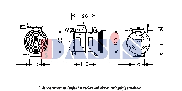 Compresseur, climatisation AKS DASIS 850741N