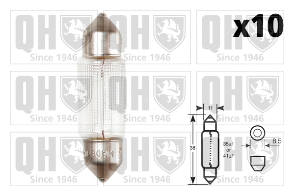Ampoule, feu éclaireur de plaque QUINTON HAZELL QBL239