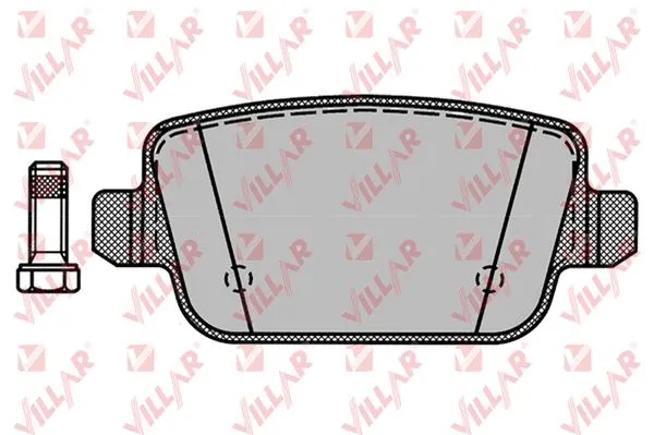 Kit de plaquettes de frein, frein à disque VILLAR 626.1272