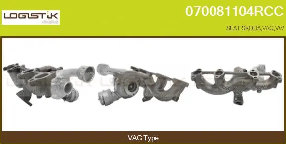 Turbocompresseur, suralimentation LGK 070081104RCC