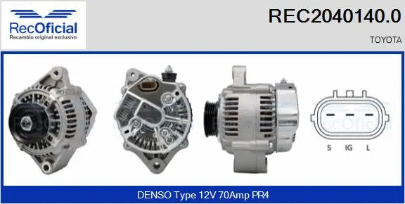 Alternateur RECOFICIAL REC2040140.0