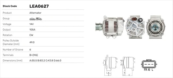Alternateur LUSA LEA0627