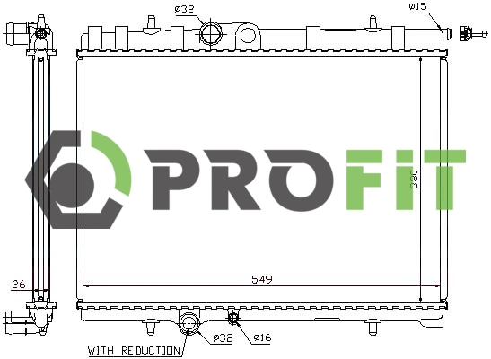 Radiateur, refroidissement du moteur PROFIT 1740-0090