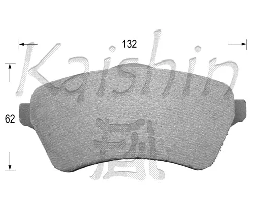 Kit de plaquettes de frein, frein à disque KAISHIN FK10050