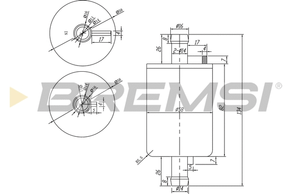 Filtre à carburant BREMSI FE0037