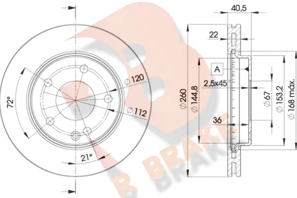 Disque de frein R BRAKE 78RBD20113