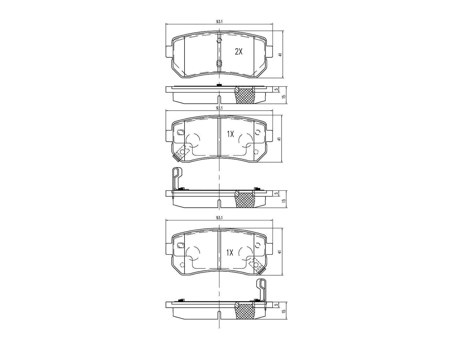 Kit de plaquettes de frein, frein à disque A.Z. Meisterteile AZMT-44-022-1264