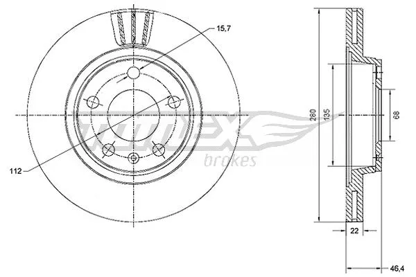 Disque de frein TOMEX Brakes TX 70-21