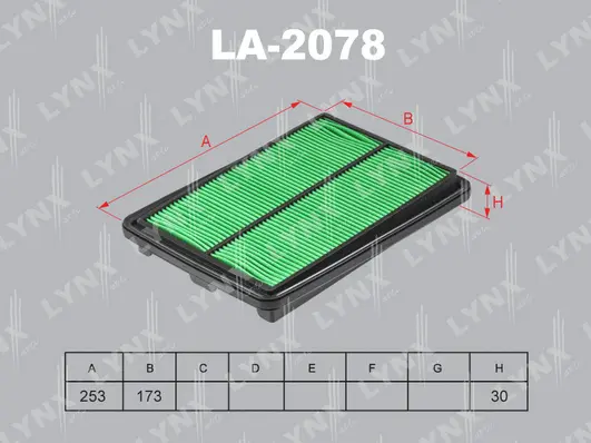 Filtre à air LYNXAUTO LA-2078