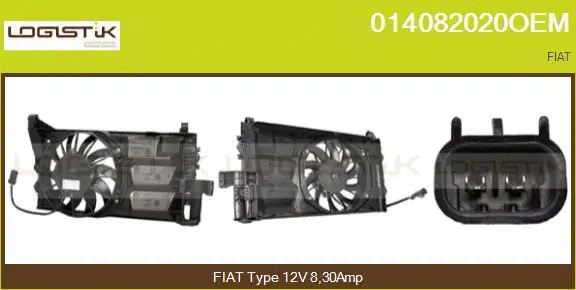 Moteur électrique, ventilateur pour radiateurs LGK 014082020OEM
