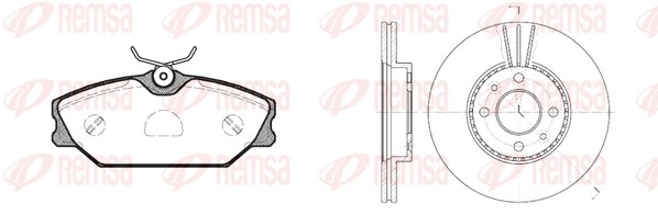 Kit de freins, frein à disques REMSA 8208.04