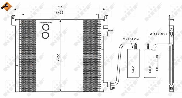 Condenseur, climatisation NRF 35741