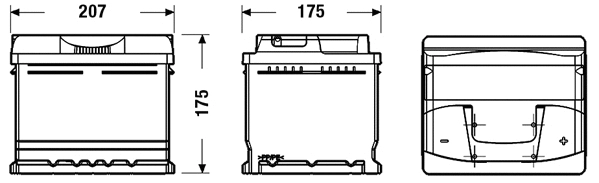 Batterie de démarrage TUDOR TB442