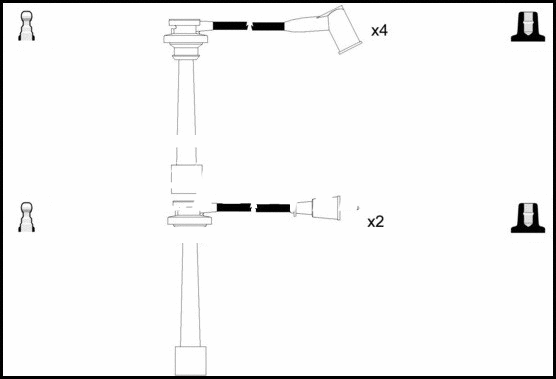 Kit de câbles d'allumage LEMARK HOES1023
