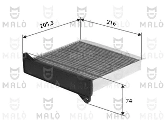 Filtre, air de l'habitacle AKRON-MALÒ 1531482