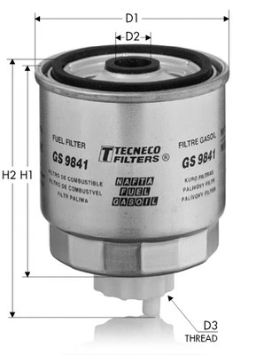 Filtre à carburant TECNECO FILTERS GS9841