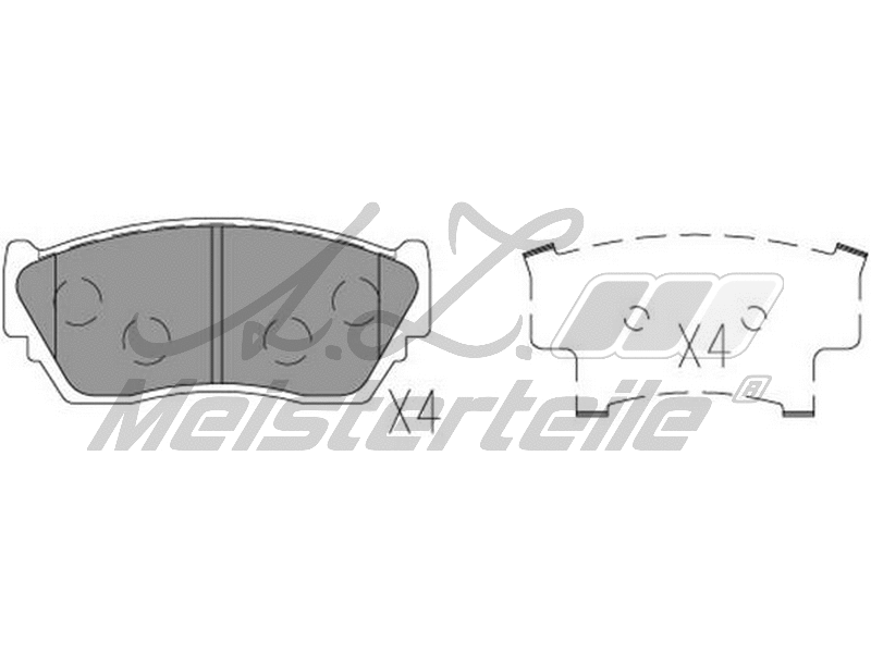 Kit de plaquettes de frein, frein à disque A.Z. Meisterteile AZMT-44-022-1581